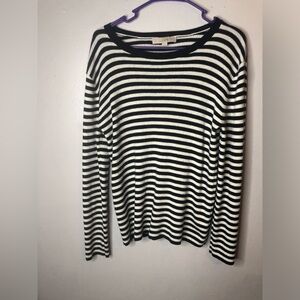 Loft Wool Blend Striped Sweater Women Size XL